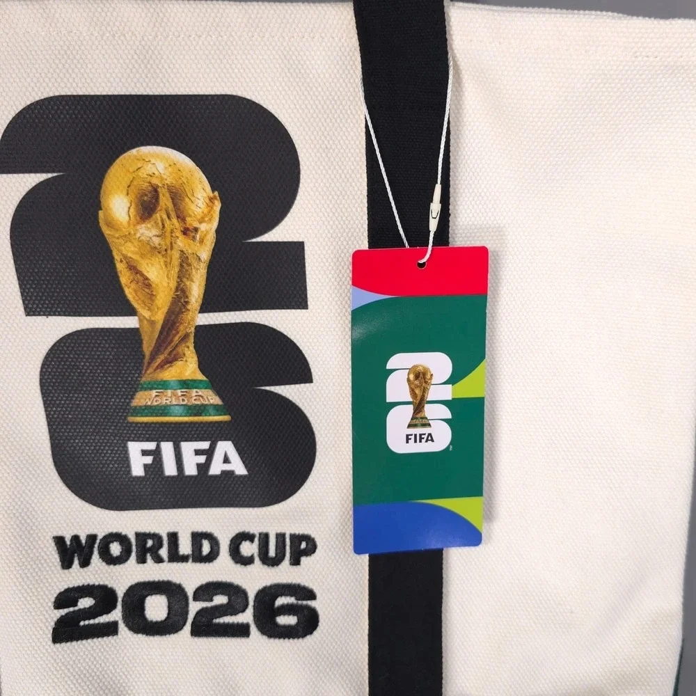 FIFA WORLD CUP 2026 New Official Licensed Canvas Heavyweight Tote Bag Gold Logo